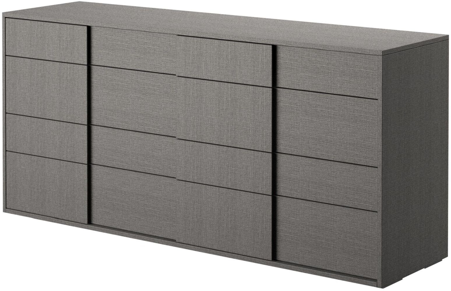 Product photograph of Status Futura Night Grey Sawmarked Oak Italian Double Dresser from Choice Furniture Superstore.